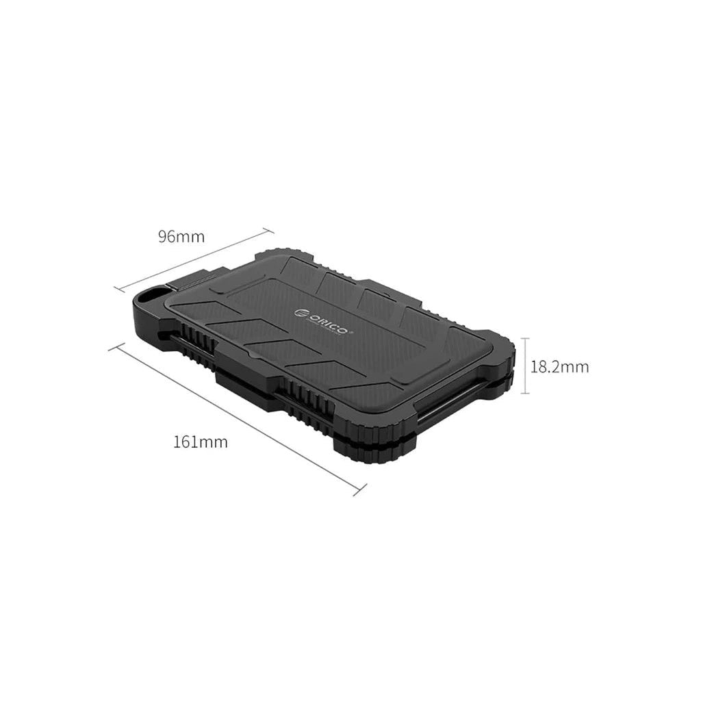 ORICO 2.5-inch Triple Protection Hard Drive Enclosure - Black ColorWaves