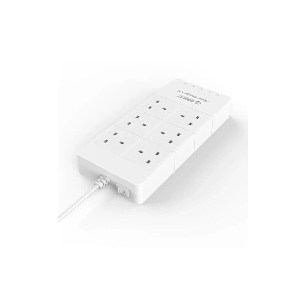 ORICO 6 Ac Outlet Surge Protector With 5 USB Charging Port - White ColorWaves