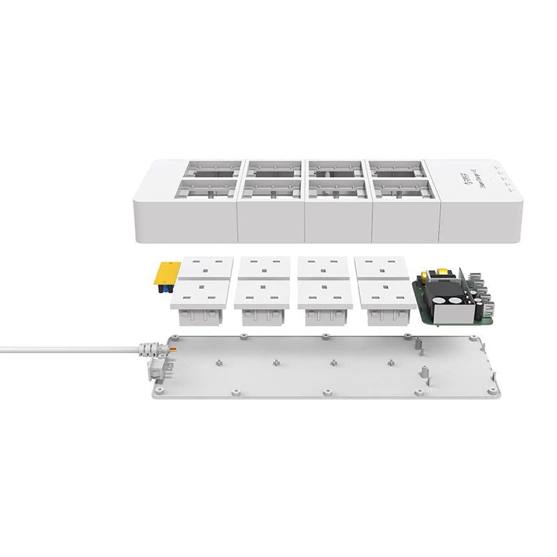 ORICO 8 AC Outlet Surge Protector with 5 USB Charging Port - White ColorWaves