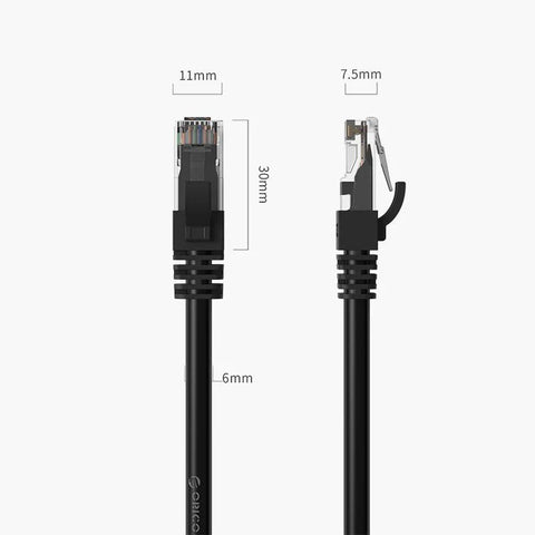 ORICO CAT6 Gigabit Ethernet Cable (PUG-C6) - 15 Meter / Black ColorWaves