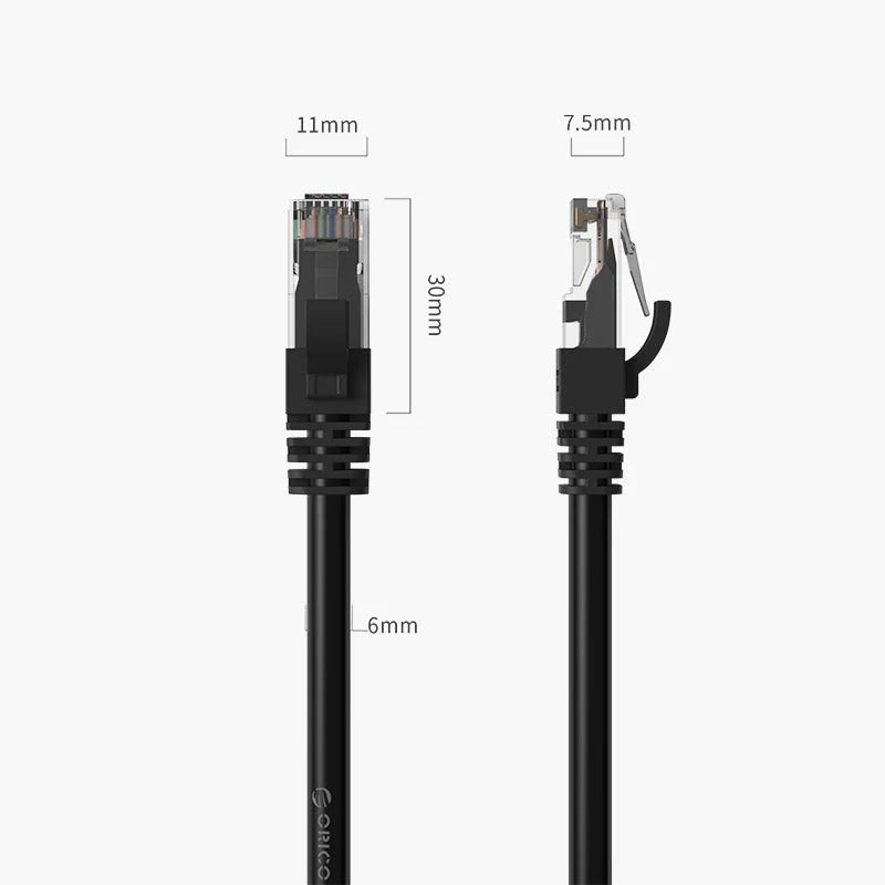 ORICO CAT6 Gigabit Ethernet Cable (PUG-C6) - 2 Meter / Black ColorWaves