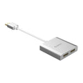 ORICO DP TO DUAL DP 4K - 15cm / Dispalyport / USB - Silver ColorWaves