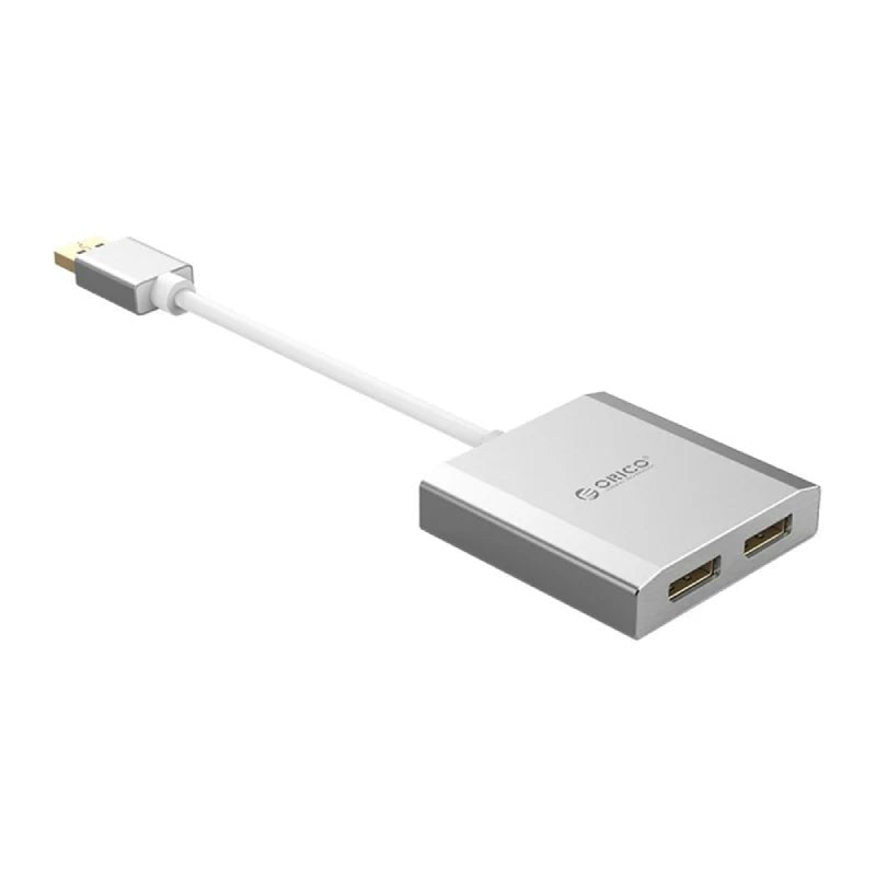 ORICO DP TO DUAL DP 4K - 15cm / Dispalyport / USB - Silver ColorWaves