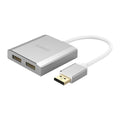 ORICO DP TO DUAL DP 4K - 15cm / Dispalyport / USB - Silver ColorWaves