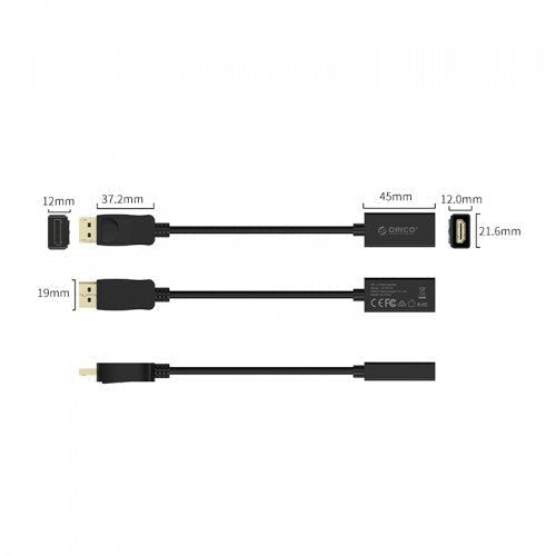 ORICO DP to HDMI Adapter - Black ColorWaves