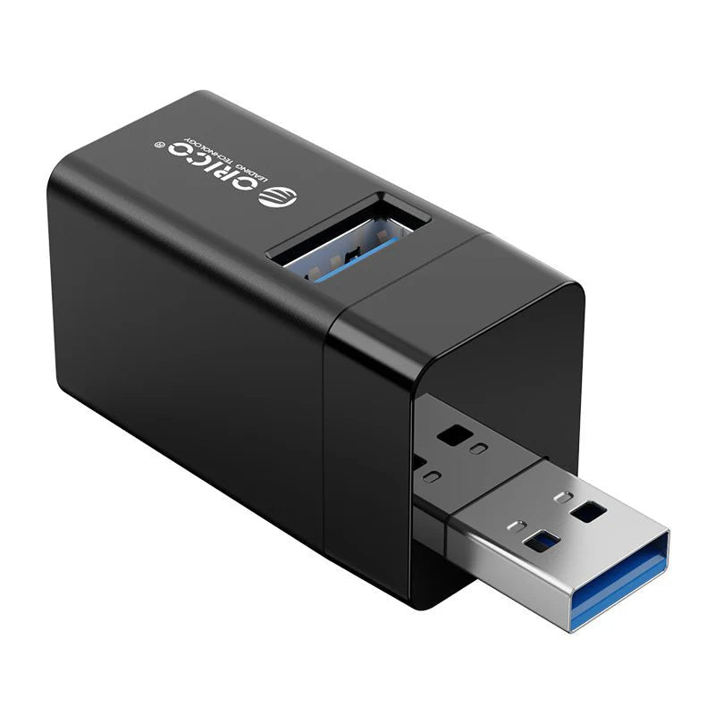 ORICO Mini 3-in-1 USB Hub - Black ColorWaves