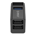 ORICO Mini 3-in-1 USB Hub - Black ColorWaves