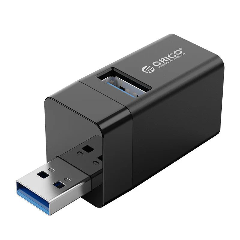 ORICO Mini 3-in-1 USB Hub - Black ColorWaves