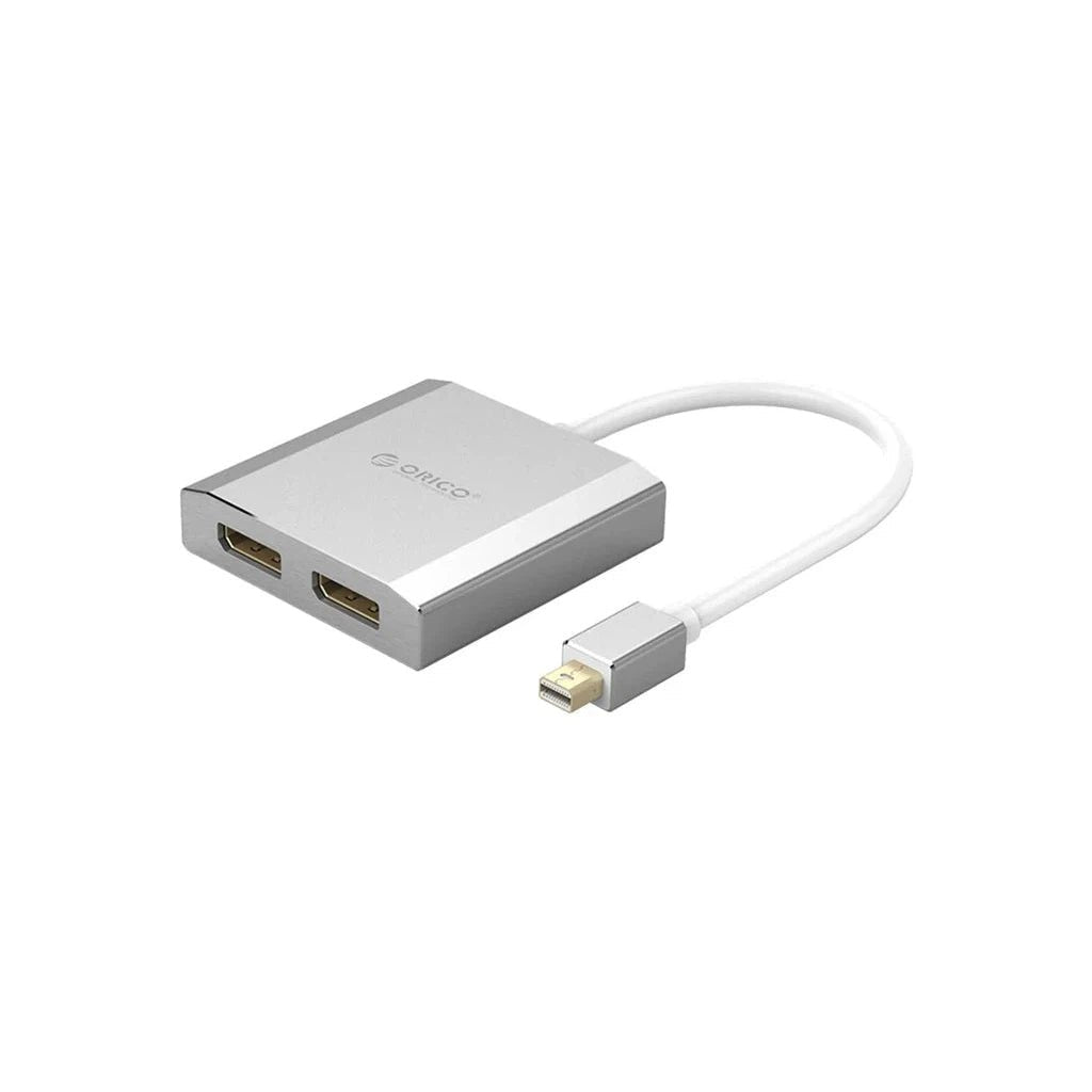 ORICO Mini DP to Dual DP M/F HD Adapter - Silver ColorWaves