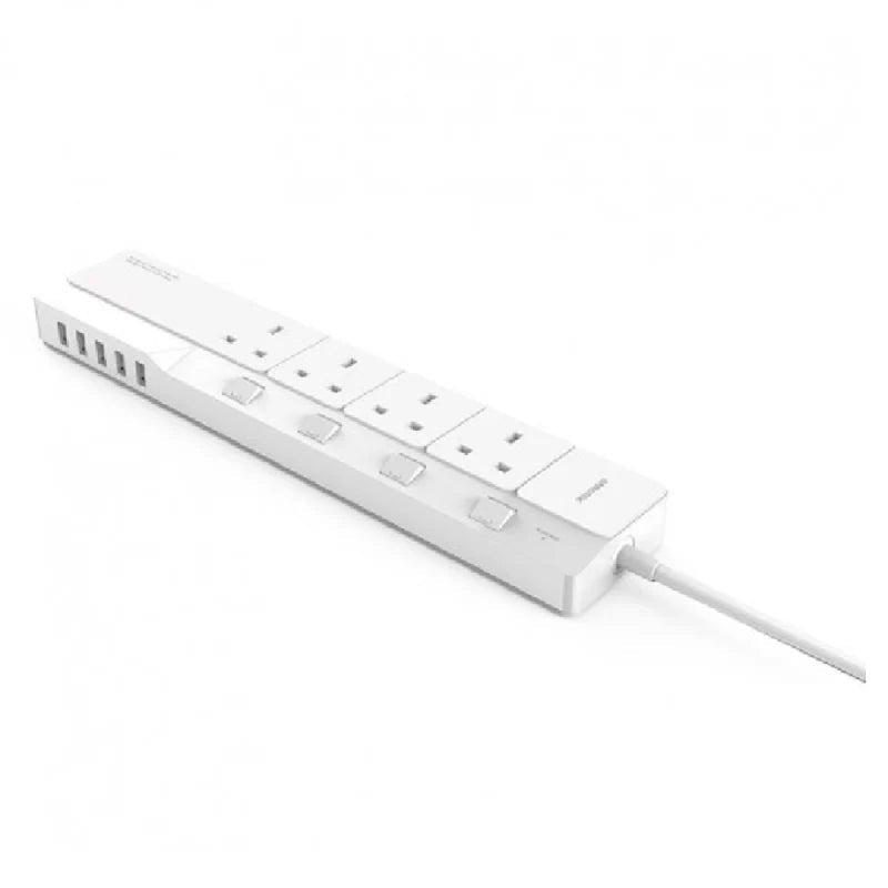 ORICO Surge Protector With 5 USB Ports - White ColorWaves