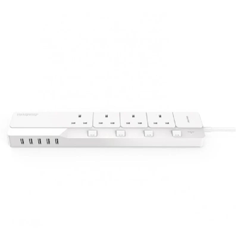 ORICO Surge Protector With 5 USB Ports - White ColorWaves