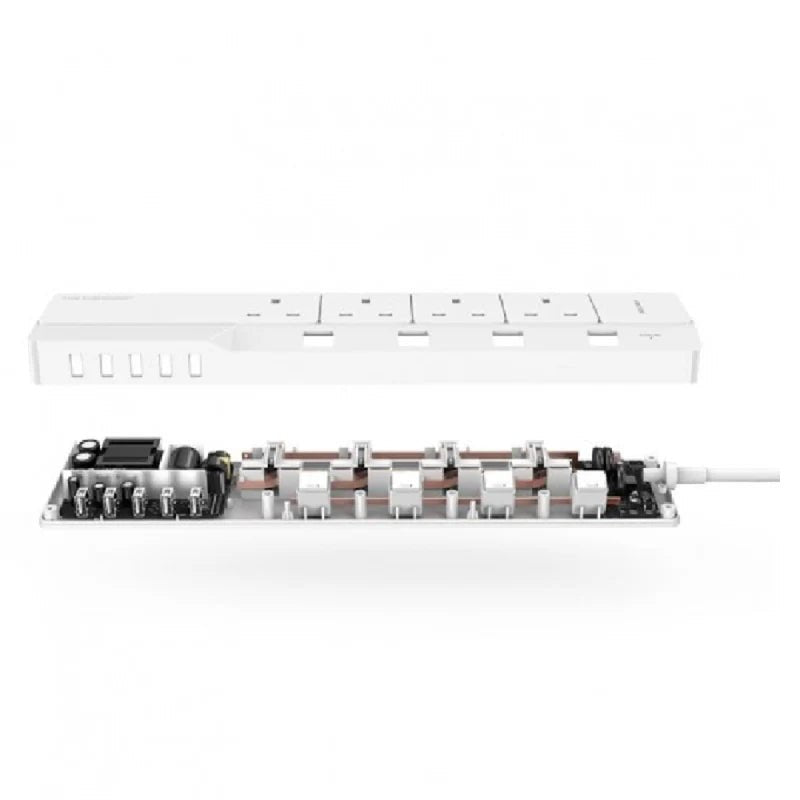 ORICO Surge Protector With 5 USB Ports - White ColorWaves