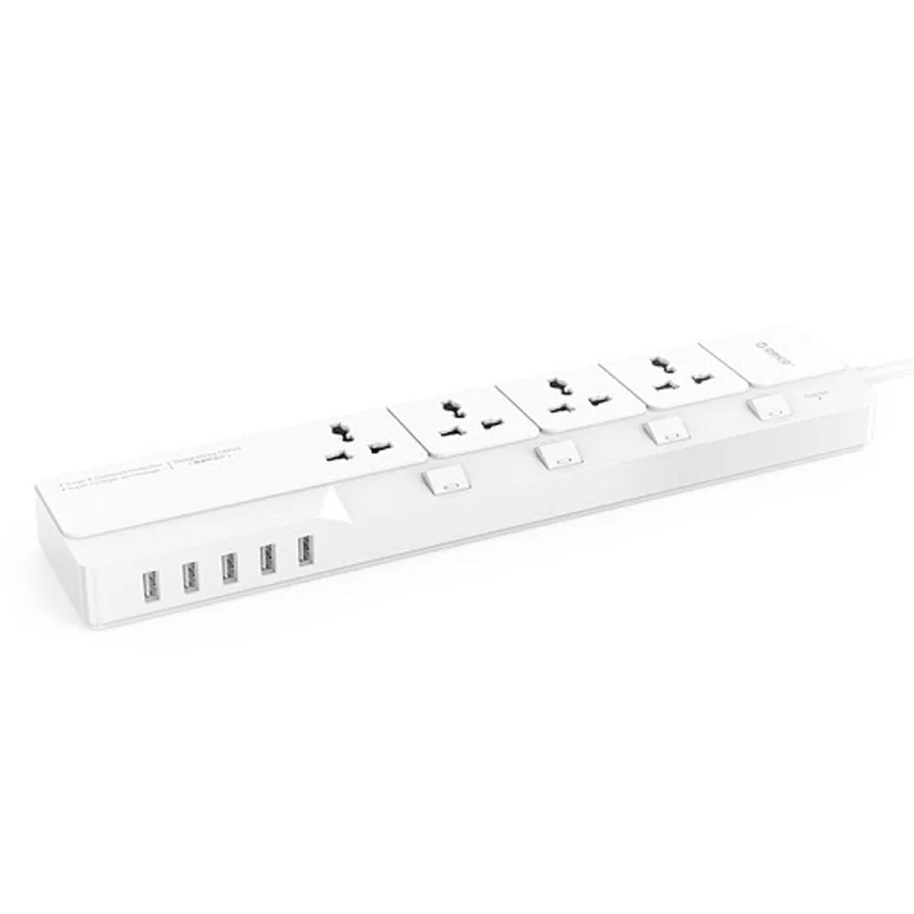 ORICO Surge Protector With 5 USB Ports - White ColorWaves