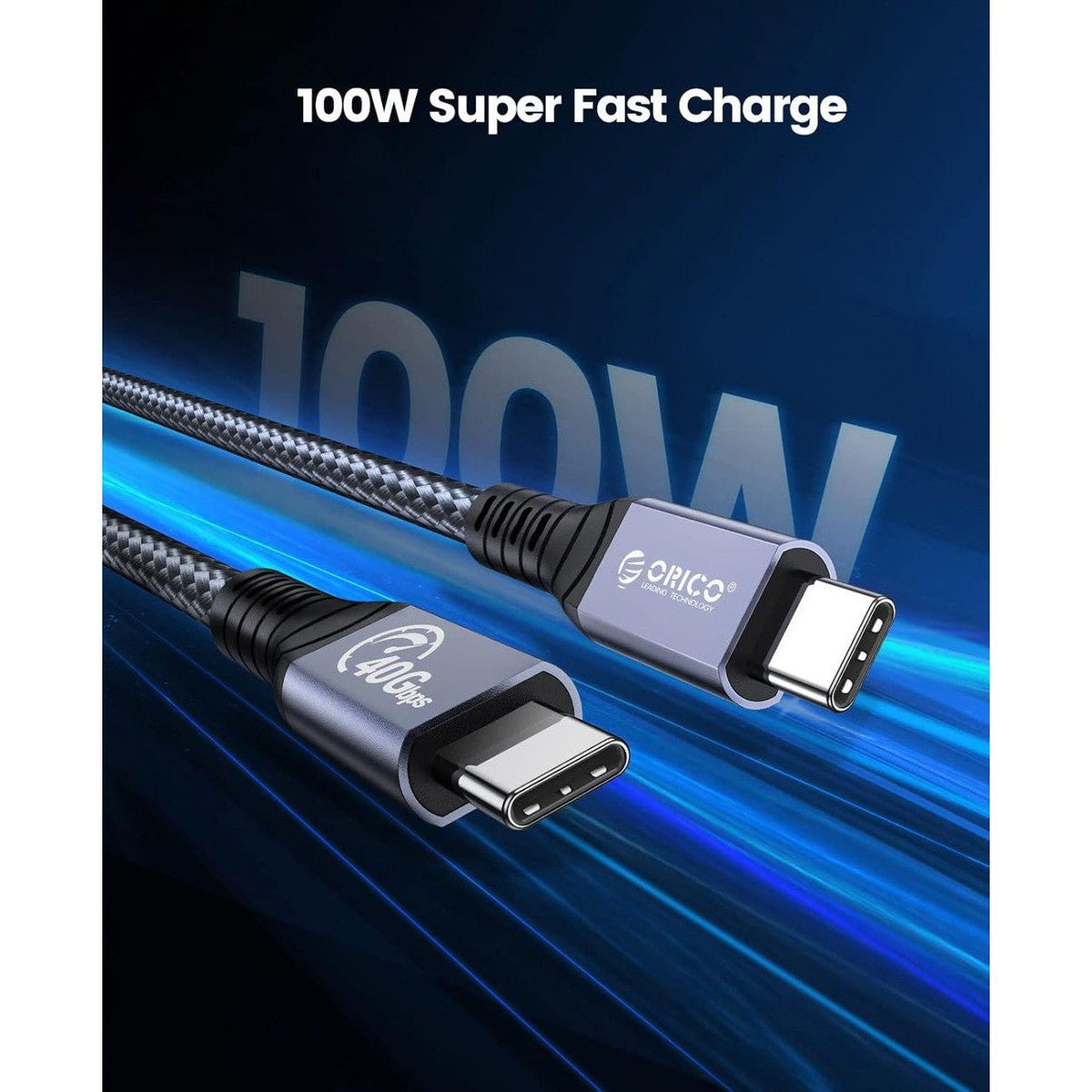 ORICO Thunderbolt 4 Data Cable - 2 Meter / Type-C - Gray ColorWaves