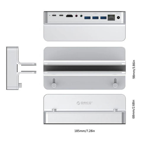 ORICO Type-C Multipurpose Laptop Stand - Silver ColorWaves