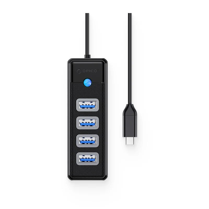 ORICO USB HUB - USB3.0 4-Port / USB-C / Black ColorWaves