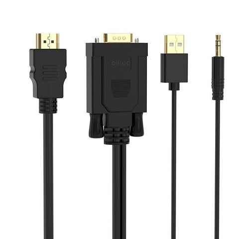ORICO VGA to HDMI Cable - 5 Meter / Black ColorWaves