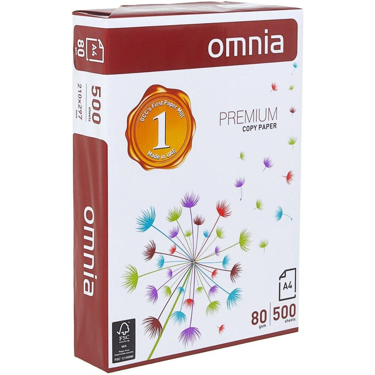 Omnia A4 Size Photocopy Paper - Ream ColorWaves