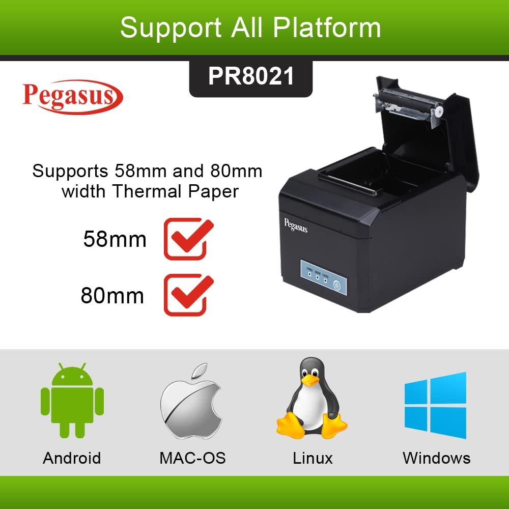 PEGASUS PR8021 THERMAL RECEIPT PRINTER ColorWaves