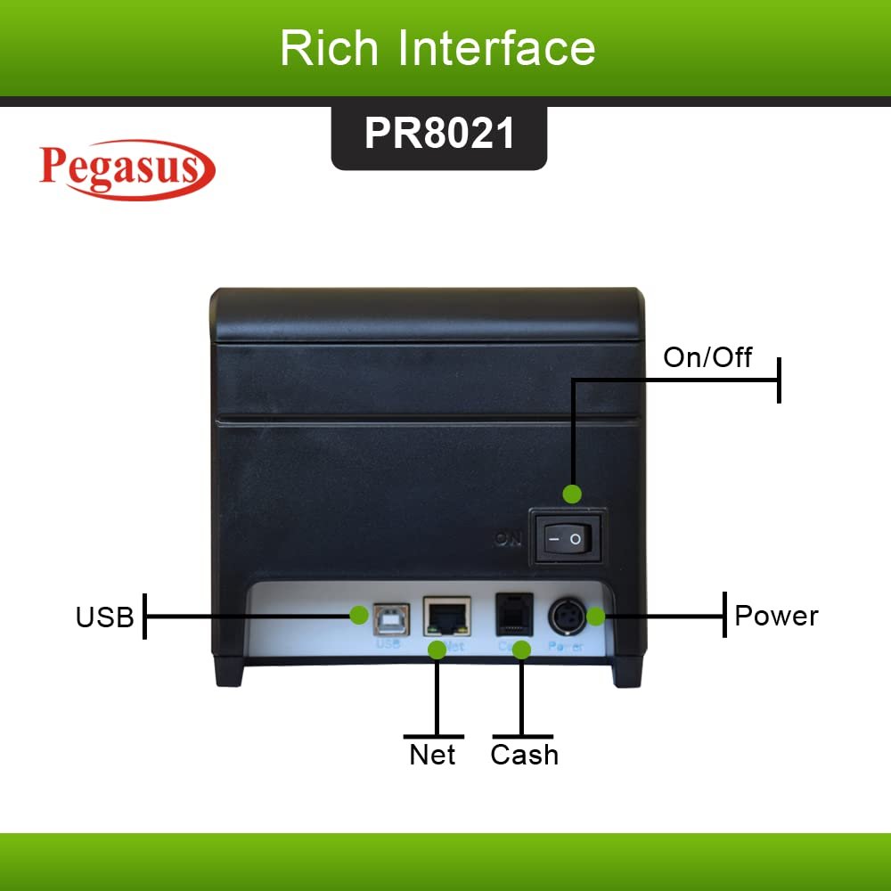 PEGASUS PR8021 THERMAL RECEIPT PRINTER ColorWaves