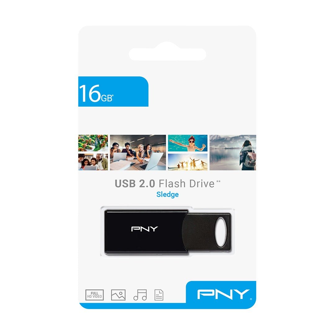 PNY Flash Drive Sledge USB 2.0 – 16GB ColorWaves