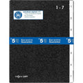 Pagna 24071-04 Desk Organizer 1-7 Numbered Tabs 7 Parts Hard Cardboard Black ColorWaves