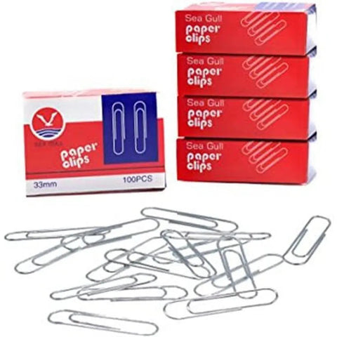 Paper Clips 33 Mm Round Shape 100clips/box 10Box/Pck ColorWaves