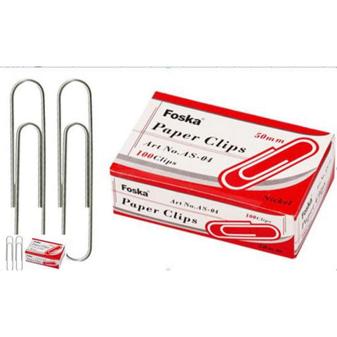 Paper Clips Size 50Mm 100cliips/Box 10Box/Pck ColorWaves