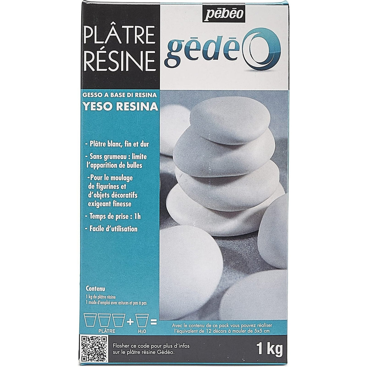 Pebeo Gedeo Resin White Plaster - 1Kg ColorWaves