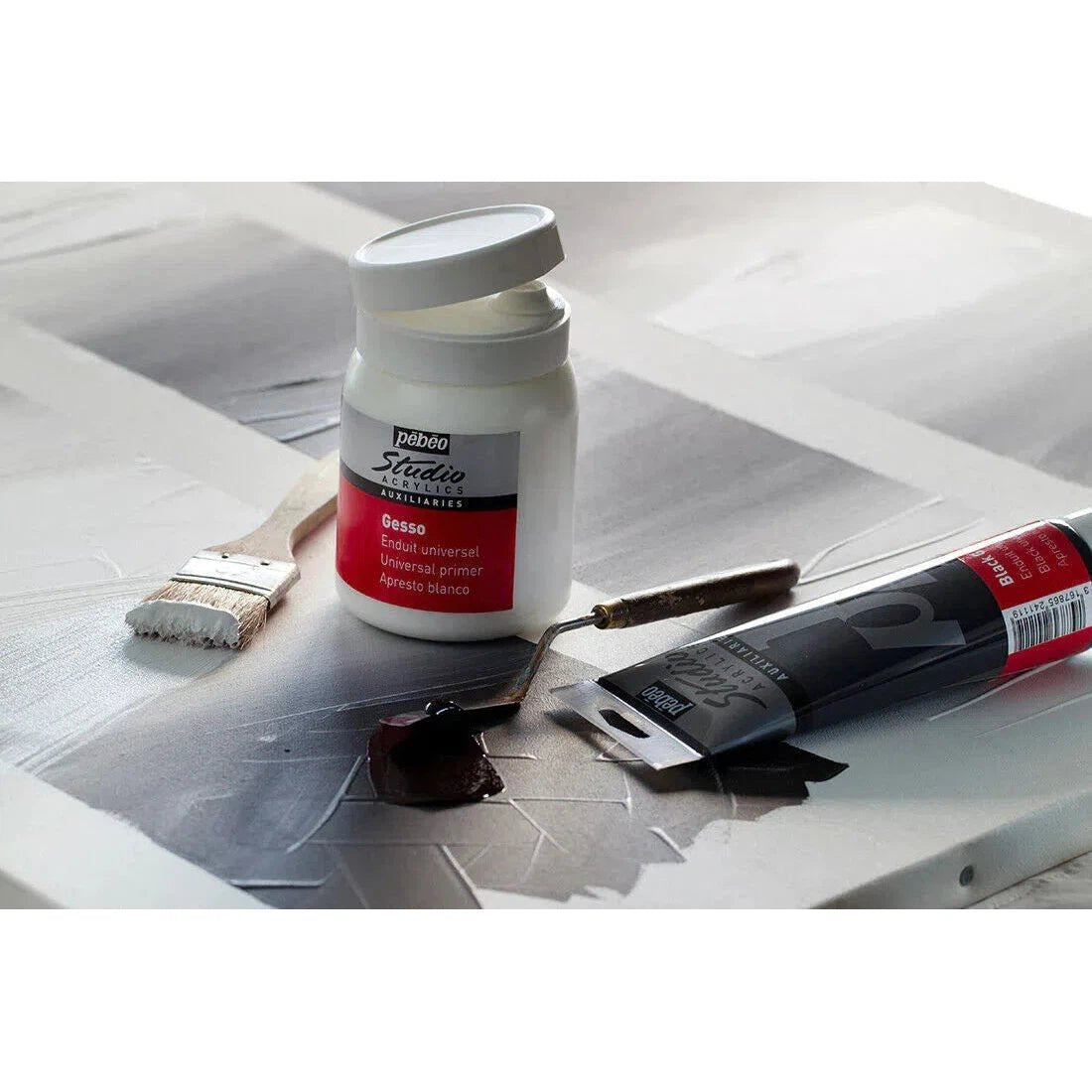 Pebeo Matt Gesso White Acrylics Auxiliaries - 250 Ml ColorWaves