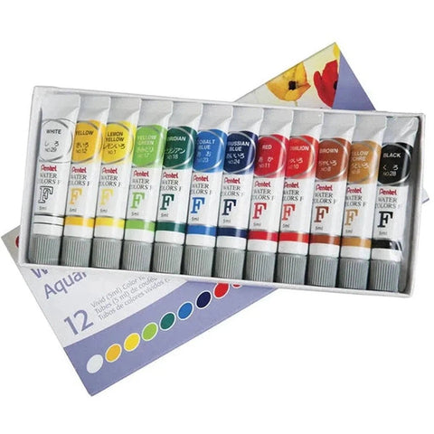 Pentel Htp Assorted Water Color Set Of 12 ColorWaves