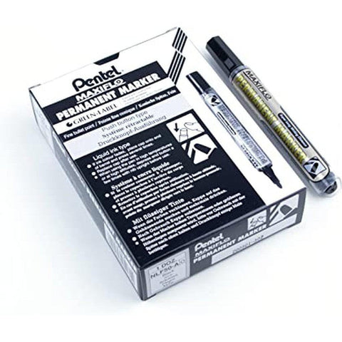 Pentel Maxiflo Parmanet Marker Black ColorWaves
