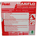 Pentel Maxiflo White Board Chisel Tip Marker (Pack Of 12) ColorWaves