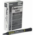 Pentel-N860-Permanent-Marker-Chisel-4.5Mm-Blue/Black ColorWaves