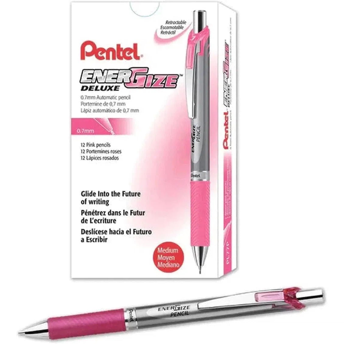 Pentel Pl77P Energize Mechanical Pencil - 0.7Mm (Pack Of 12) ColorWaves