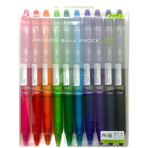 Pilot Frixion Clicker Ballpoint Pens Erasable 10 Colors ColorWaves