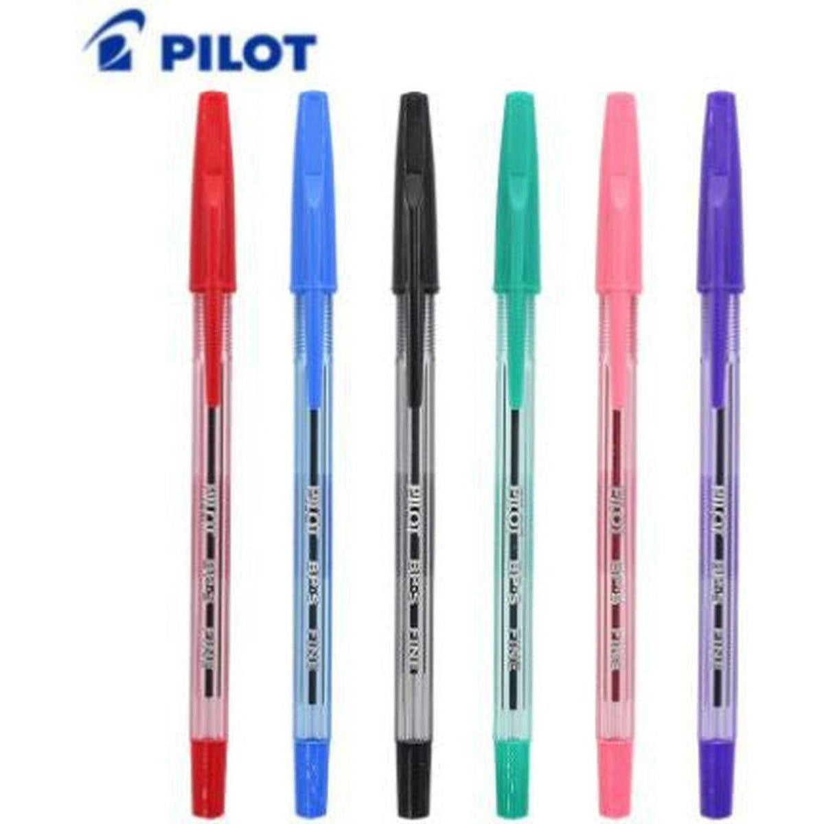 Pilot Silver Tip Ballpoint Pen 12 Pc Boxed. ColorWaves