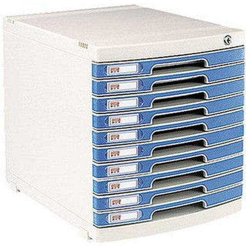 Plastic Cabinet With 10 Drawers ColorWaves