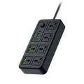 Porodo Blue 6 Universal Sockets Power Strip - 3 Meter / Black ColorWaves