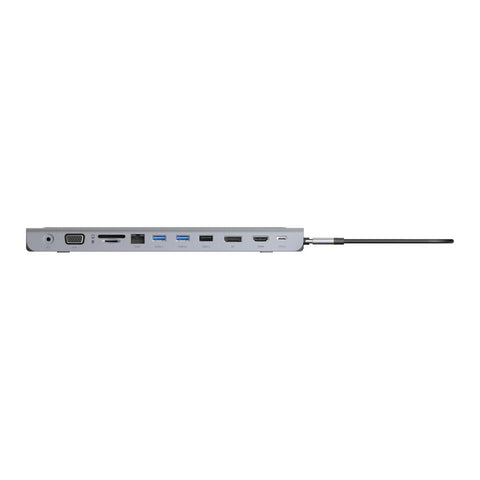 Powerology 11 In 1 Multi-Display USB-C Hub And Laptop Stand ColorWaves
