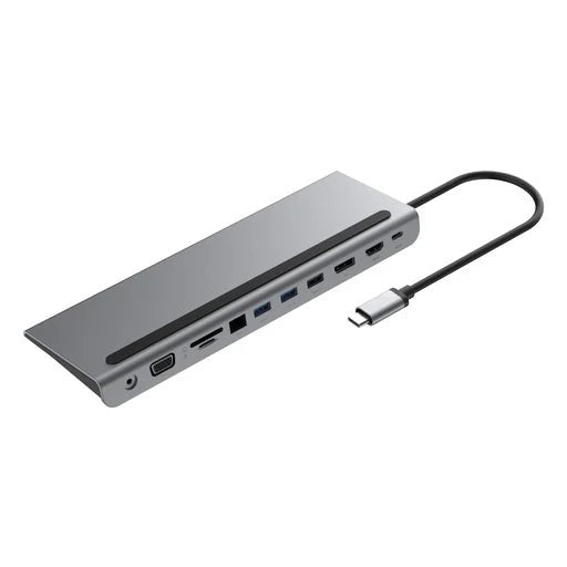 Powerology 11 In 1 Multi-Display USB-C Hub And Laptop Stand ColorWaves