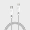 Powerology Braided - USB-C to Lightning Cable / 4ft / White ColorWaves