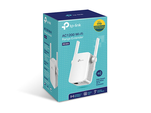 Tp-link Ac1200 Dual Band Wifi Range Extender, Ap Mode, Re305