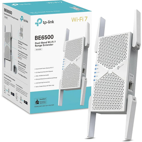 TP-Link RE405BE BE6500 Dual-Band WiFi 7 Range Extender, 2.5GE TP-Link