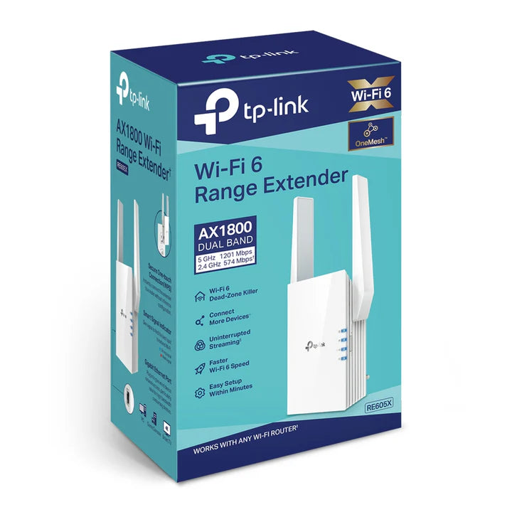 Tplink Re605X Wifi6 Ax1800 Wireless Range Extender ColorWaves