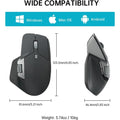 Rapoo MT760L Multi Mode Wireless Mouse - 2.4 GHz / 4000 DPI / Bluetooth - Light Black ColorWaves