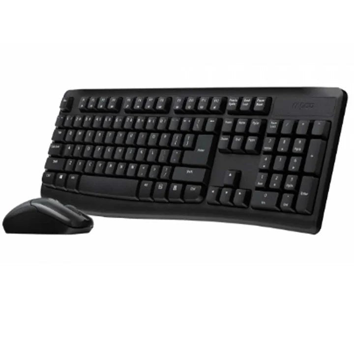 Rapoo X1800Pro Wireless Optical Mouse & Keyboard AR - Black ColorWaves