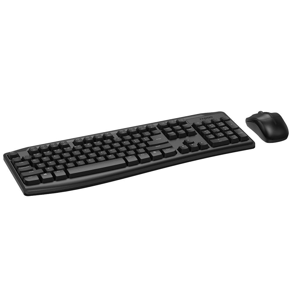 Rapoo X1800Pro Wireless Optical Mouse & Keyboard AR - Black ColorWaves