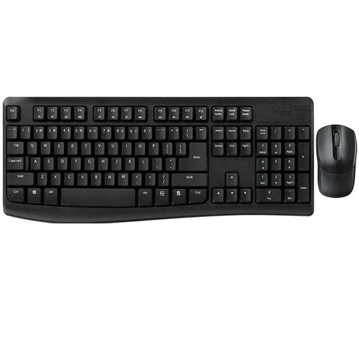 Rapoo X1800Pro Wireless Optical Mouse & Keyboard AR - Black ColorWaves