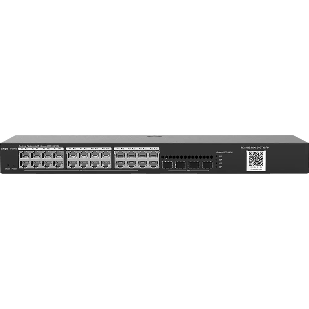 Rg-Nbs3100-24Gt4Sfp 24 10/100/1000Base-T Ports, 4 Sfp 1000Base-X Ports Ruijie